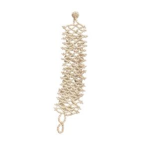 Hand Beaded White Stone Wrap Bracelet